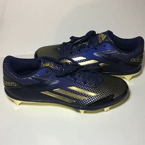 Adidas Adizero Baseball Cleats Navy/Gold 9.5 NWT